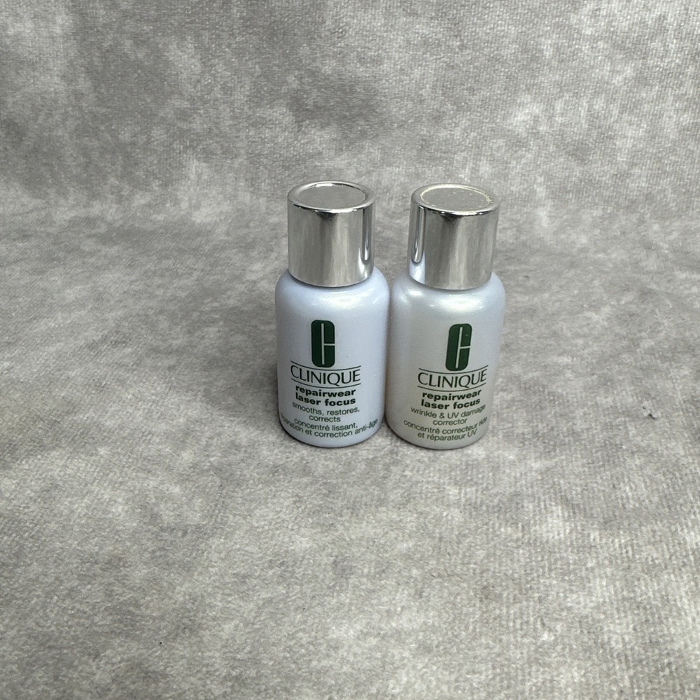 2 Clinique Repairwear Laser Focus Smooth,Restores, Corrects Serum 0.5‎ oz Ea